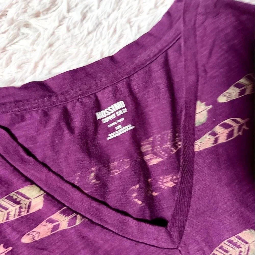 Feather Whimsical Boho Indie Comfort Casual Tee Womens L Sleepwear Hippie Earthy